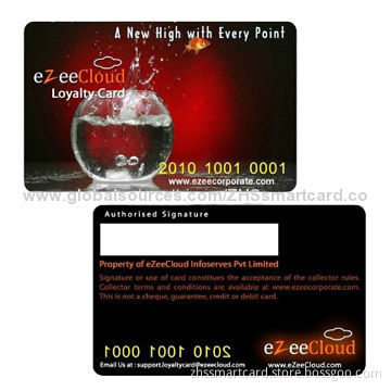 PVC loyalty card with signature panelNew
